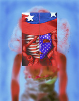 Patriotic Lady, 24"x20", Digital C-Print, 2000